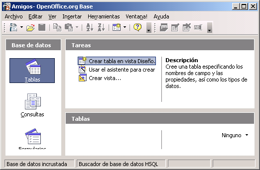 Crear tabla en vista diseo