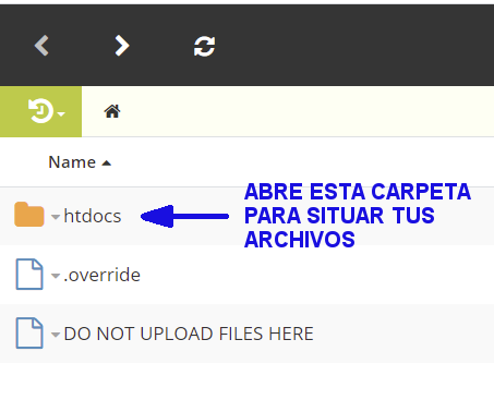 entra en htdocs