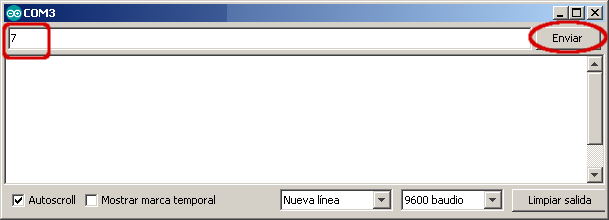 Enviar Dato Monitor Serie