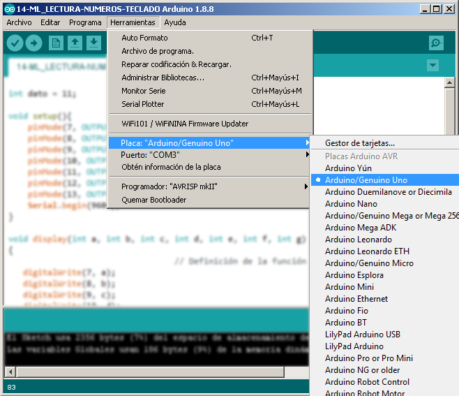 Seleccin Arduino UNO