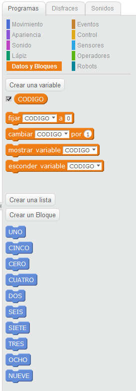 Variables y bloques