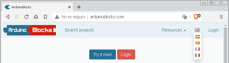 Idioma ArduinoBlocks