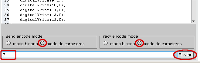 Opciones del Monitor Serie