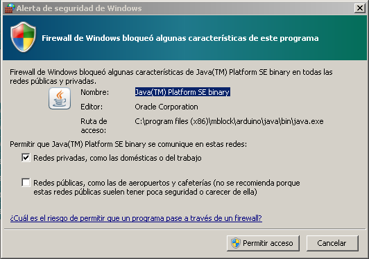 Permitir acceso JAVA Firewall