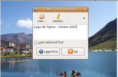 Caja de texto: Lago de Tignes - Verano 2007