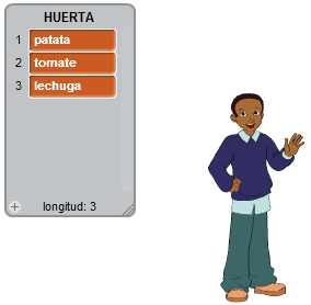 Lista con tres elementos